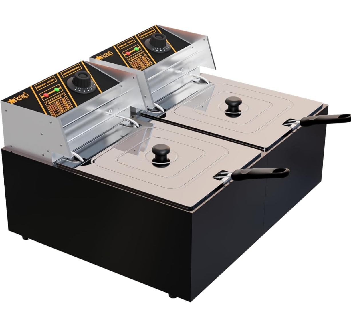 HOTLINE DOUBLE ELECTRIC FRYER 6+6 BLACK