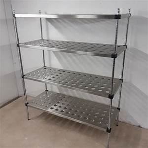 PERFORATED STORAGE RACK 4 SHELF