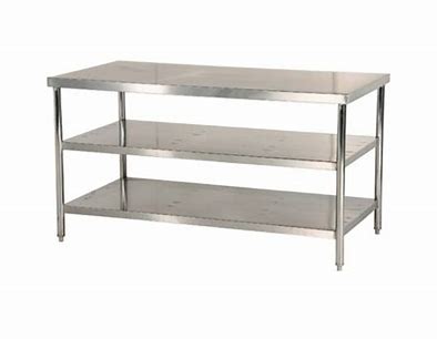 WORK TABLE 6FT WITH 2 UNDERSHELF