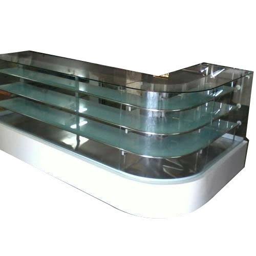 L Shape Glass Display Counter